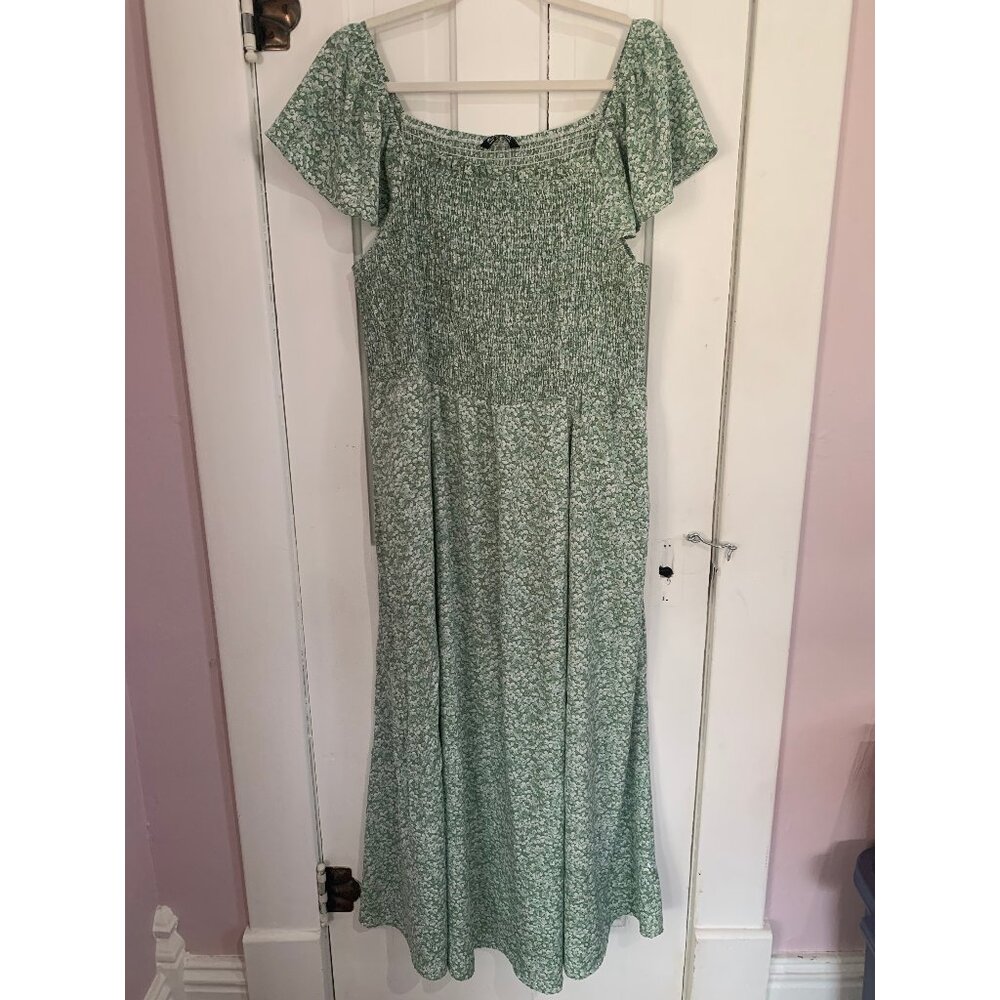 Green Floral Maxi Dress